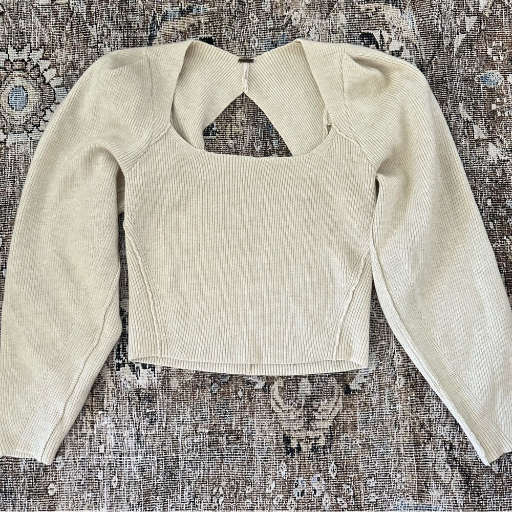 Free People sweater, open back